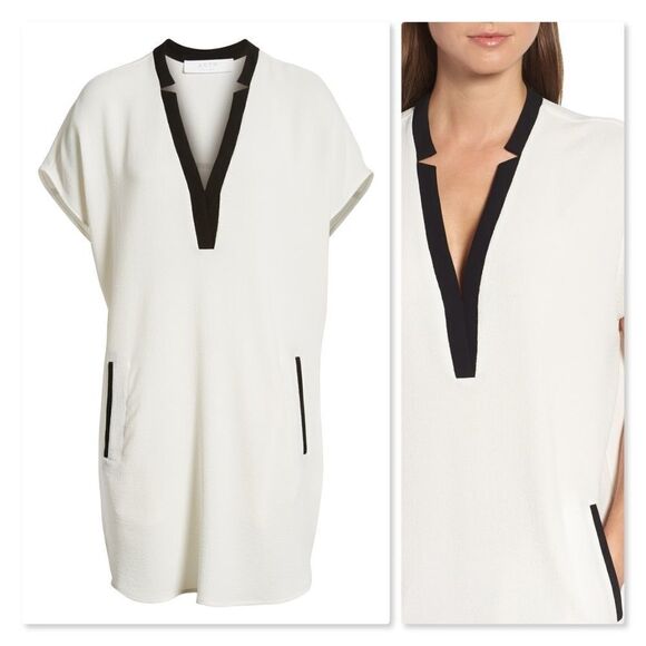 ASTR V-Neck Crepe Shift Dress Sz Small - Picture 2 of 8